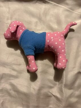 PINK Victoria's Secret Pink Polka Dot Puppy with Blue Shirt